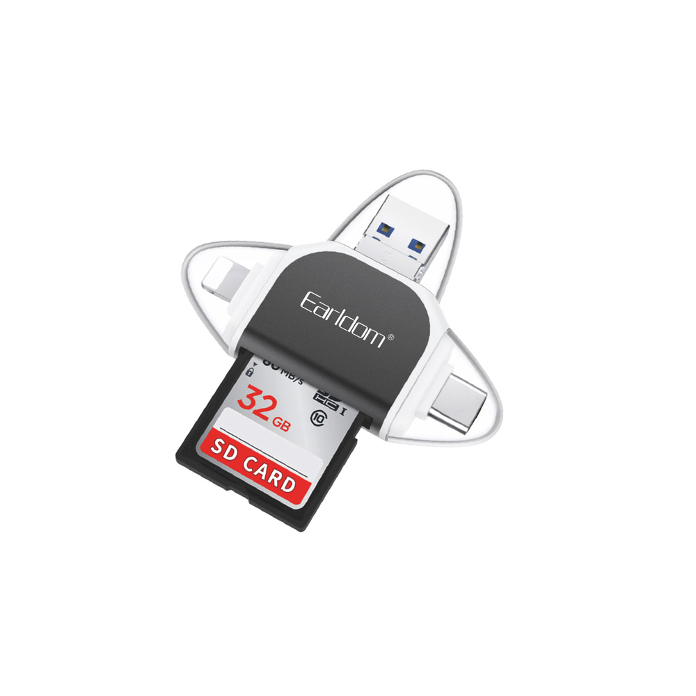 Картридер переходник micro SD, 6 в 1, Lightning, Type - C #1