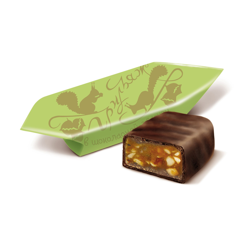 Конфеты Грильяж в шоколадной глазури, Рот Фронт, 500 г. #1