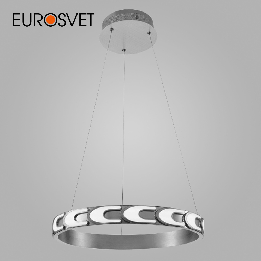 Подвесной светодиодный светильник с пультом управления в стиле хай-тек Eurosvet Chain 90163/1 сатин-никель #1