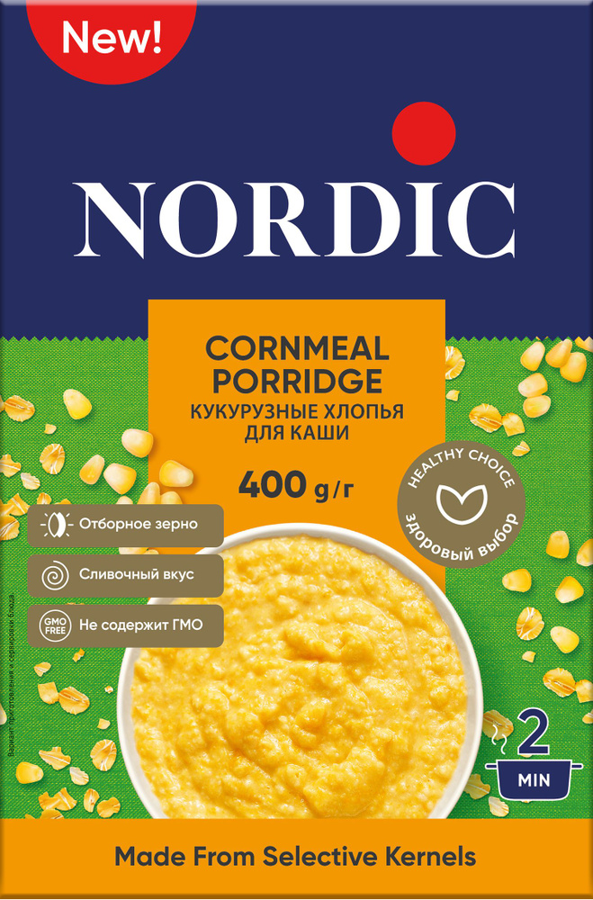 Хлопья Nordic Кукурузные для каши 400 г #1