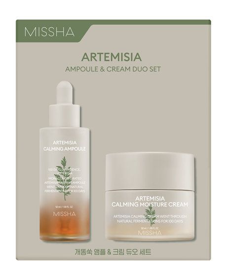 Набор для чувствительной и раздражённой кожи лица Artemisia Ampoule + Cream Duo Set  #1