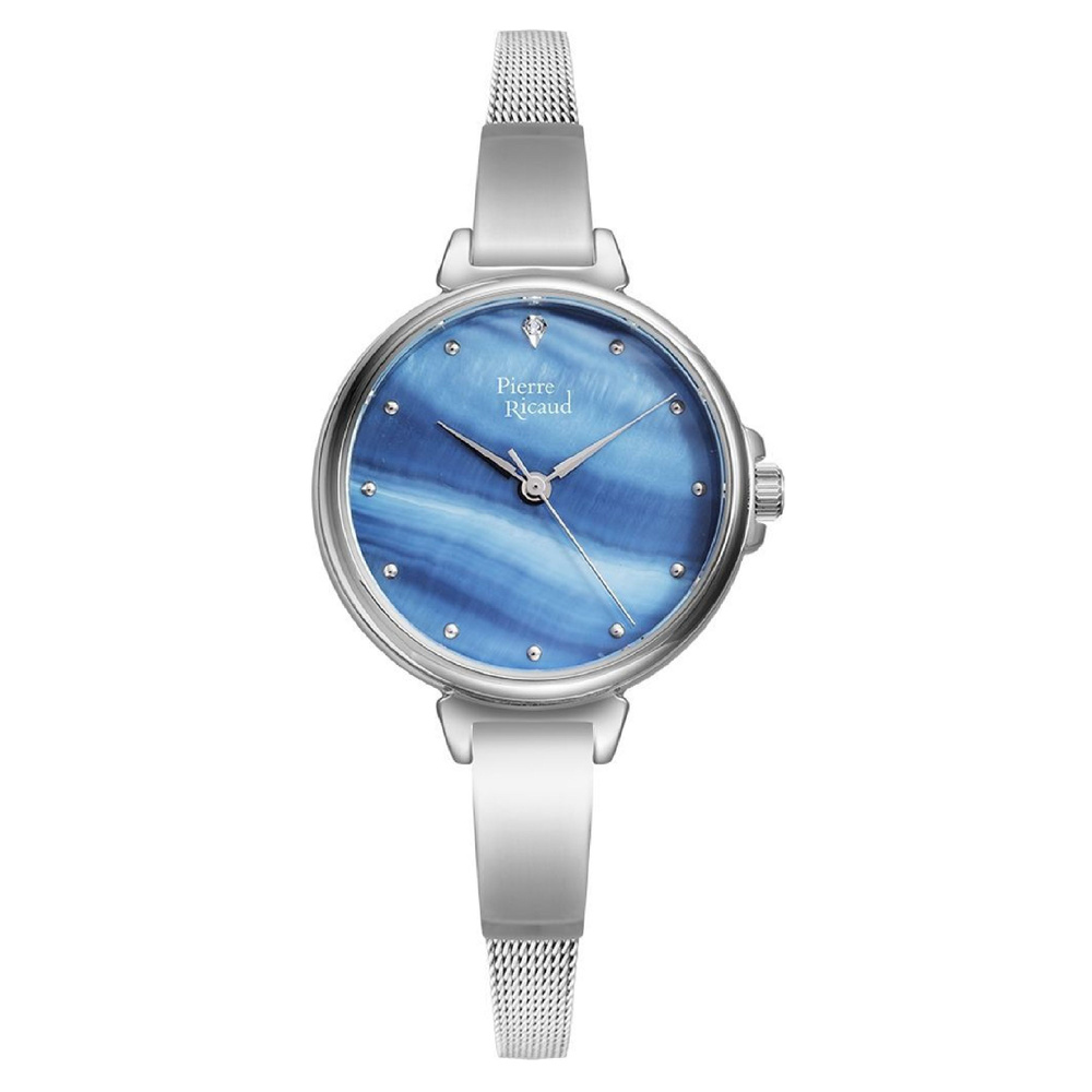 PIERRE RICAUD P22058.514Q женские кварцевые наручные часы с голубым циферблатом и кристаллом  #1
