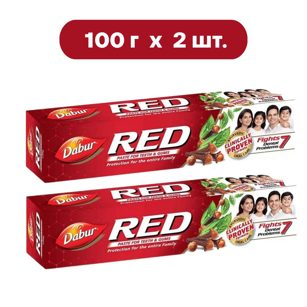 Dabur Red аюрведическая зубная паста 100 г (Дабур Ред) - 2 шт. #1