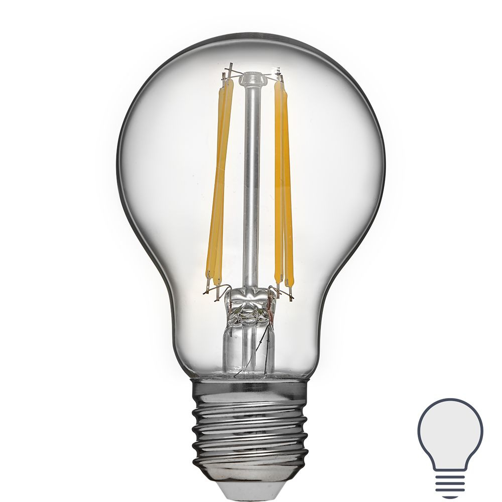Лампа светодиодная Volpe LEDF E27 220-240 В 9 Вт груша прозрачная 1000 лм нейтральный белый свет  #1