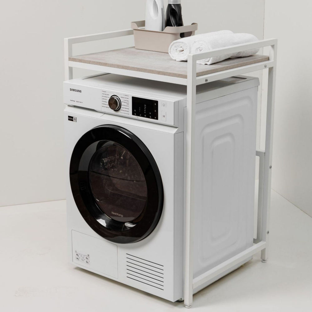 Стеллаж для стиральной машины/Стеллаж для сушильной машины/Для ванной комнаты/Серый  #1