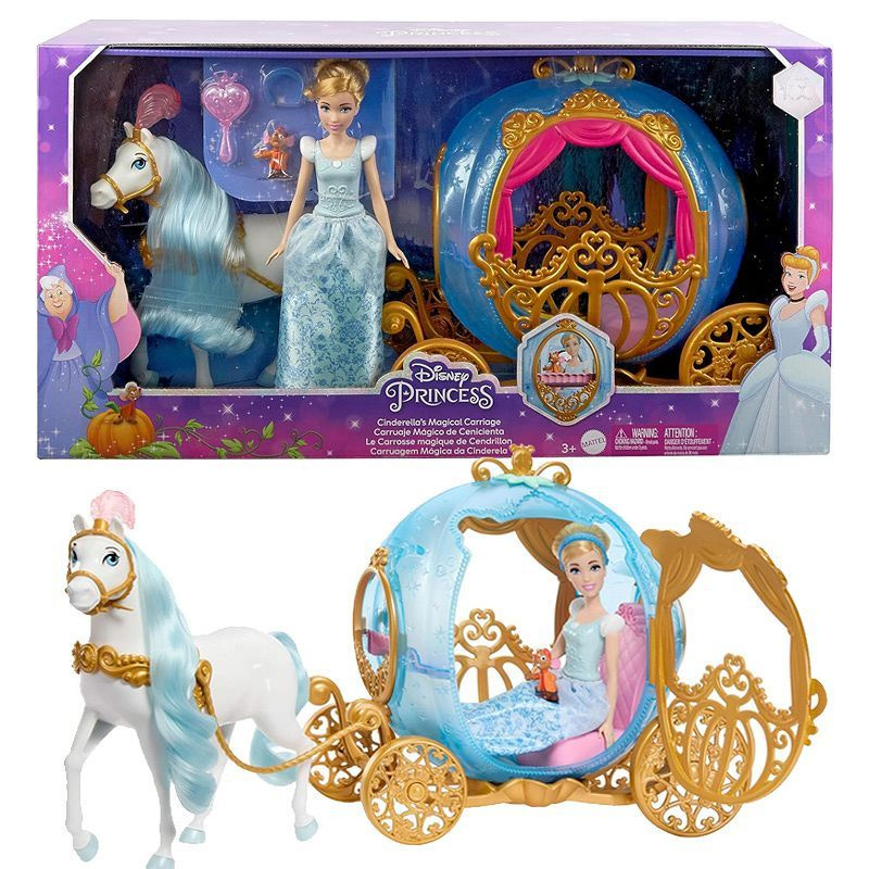 Принцесса Диснея Золушка и волшебная карета с конем игровой набор Disney Mattel HLX35  #1
