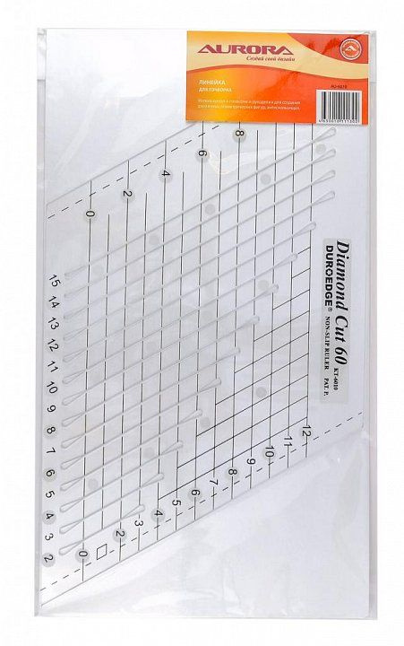 Линейка для пэчворка и шитья, ромбовидная, AU-6010. #1