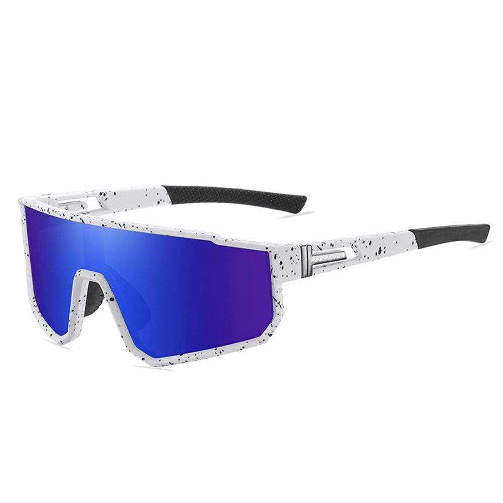 Очки солнцезащитные спортивные N713 White Dark Blue #1