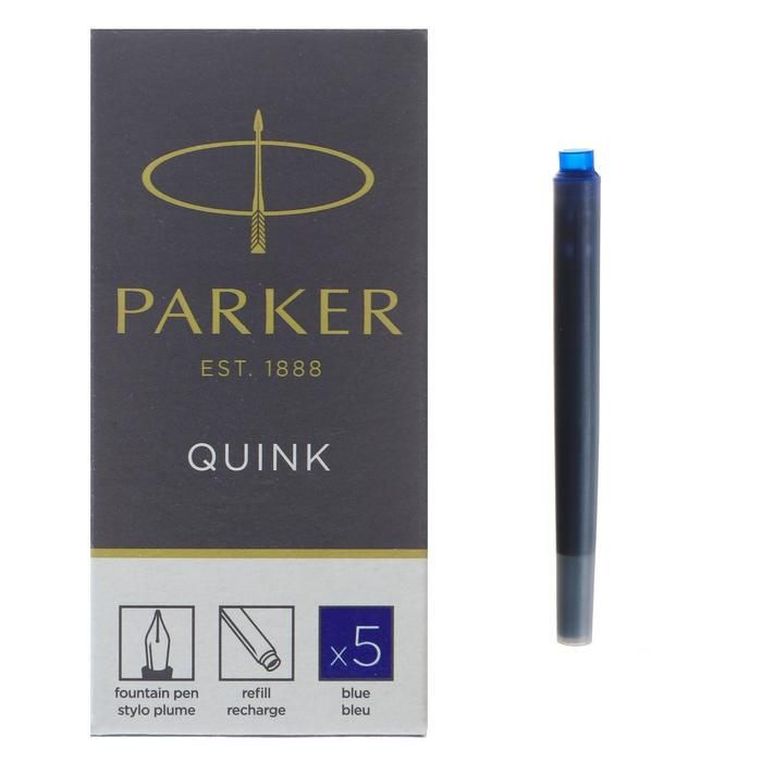 Набор картриджей для перьевой ручки Parker Z11, 5 штук, синие чернила  #1