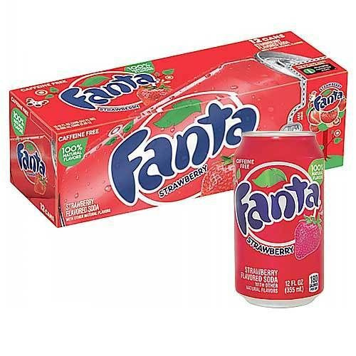 Газированный напиток Fanta Strawberry (Фанта клубника), США, 355 мл 12 банок  #1