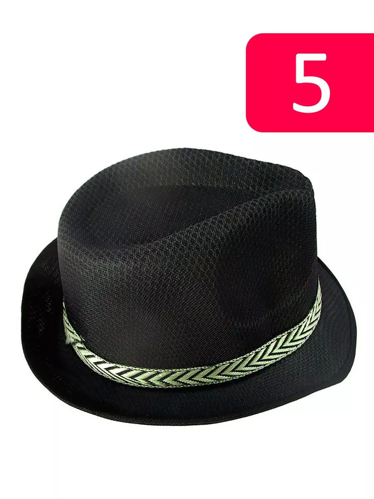Шляпа "Гангстер", светлая полоска, 5 шт. #1