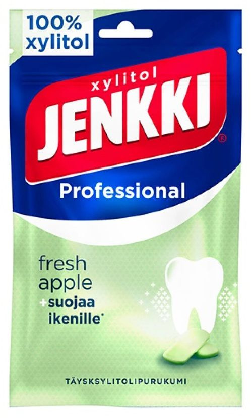Жевательная резинка с ксилитом и яблоком Jenkki Professional 80 гр  #1