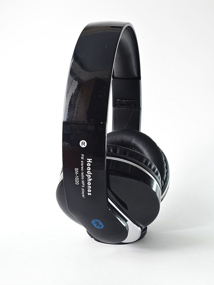 Наушники беспроводные с микрофоном, Bluetooth, 3.5 мм, USB, черный  #1