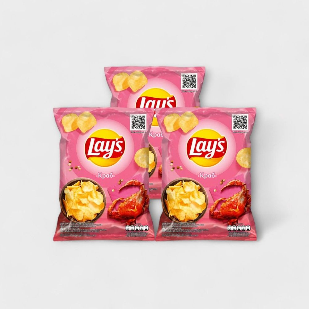 Чипсы Lay's Краб, 140г х 3шт - купить с доставкой по выгодным ценам в ...