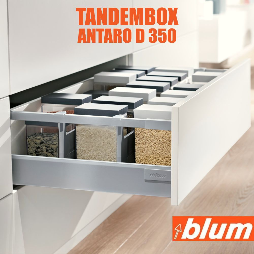 Ящик BLUM TANDEMBOX ANTARO высота D 224 мм, длина 350 мм, серый / Комплект фурнитуры с направляющими #1