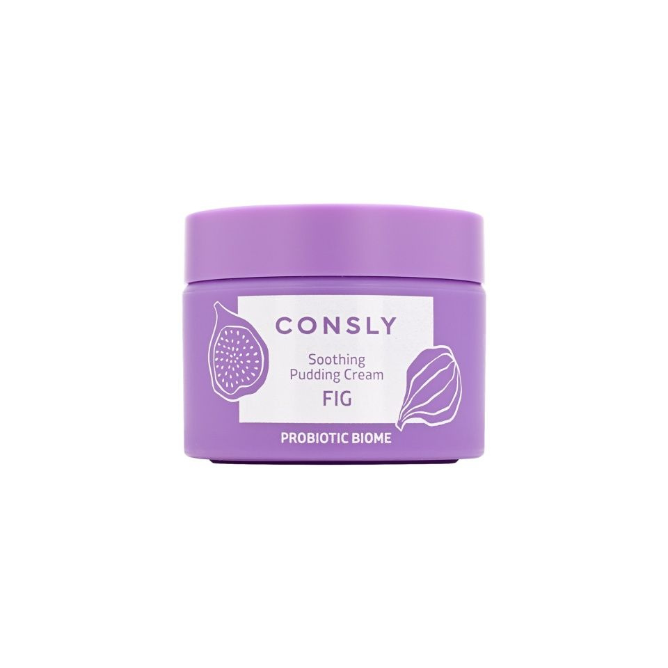 Consly Probiotic Biome Soothing Fig Pudding Cream Успокаивающий крем с экстрактом инжира для нормальной, #1