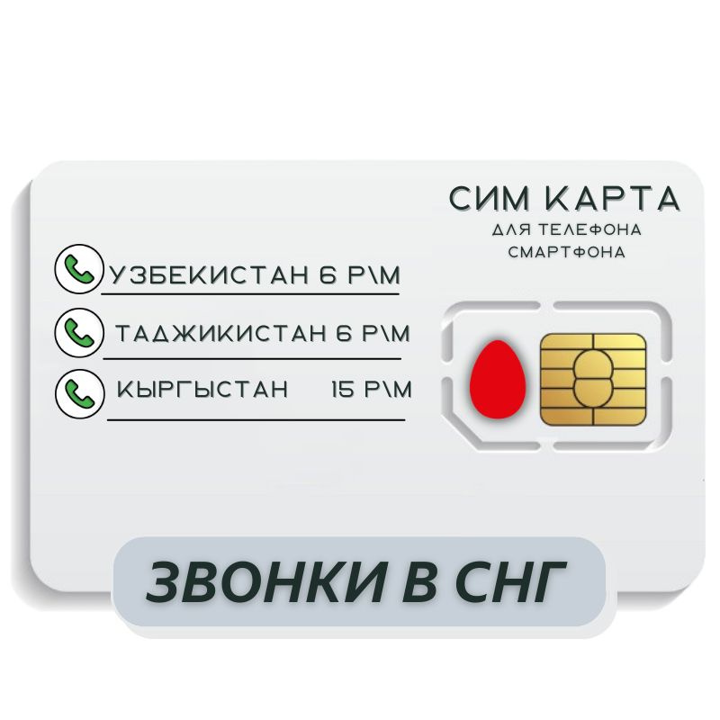 SIM-карта Сим карта интернет, звонки в Узбекистан, Кыргызстан, Таджикистан MBTP26MTS (Вся Россия)  #1