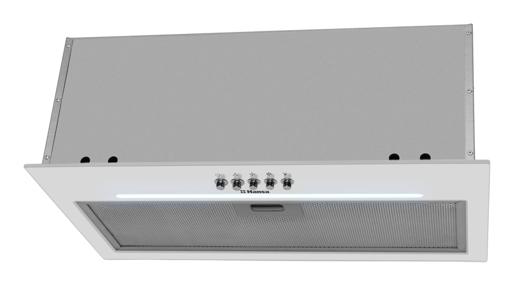 Вытяжка встраиваемая Hansa OMP6251WGWH, белый, 60 см, 790 куб. м/ч, кнопочное управление  #1