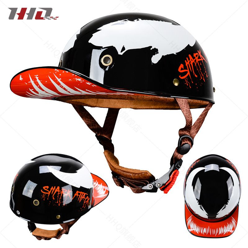 Мото шлем бейсболка Shark attack XXL для мотоцикла / скутера /мопеда / квадроцикла / велосипеда  #1