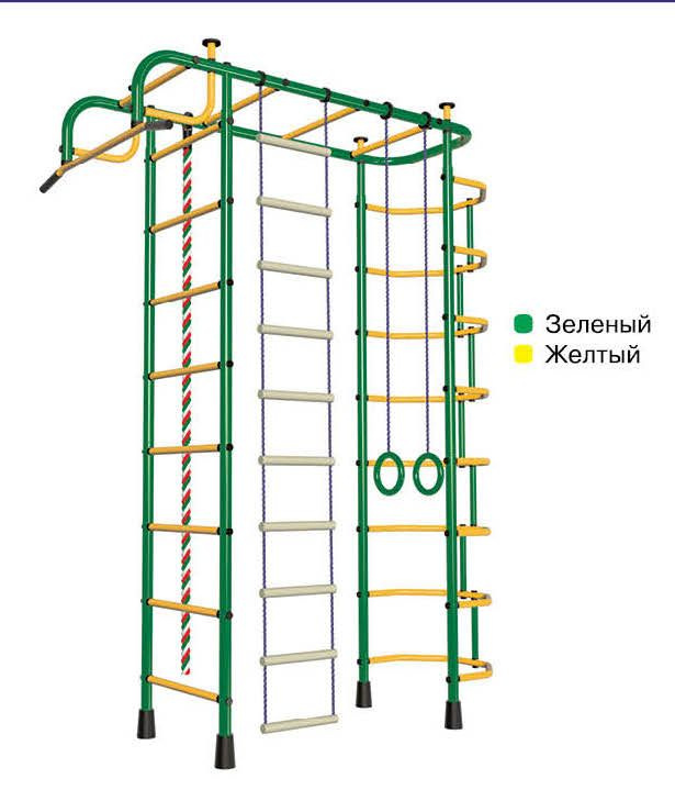 Детский спортивный комплекс Пионер 2М зелёный жёлтый #1
