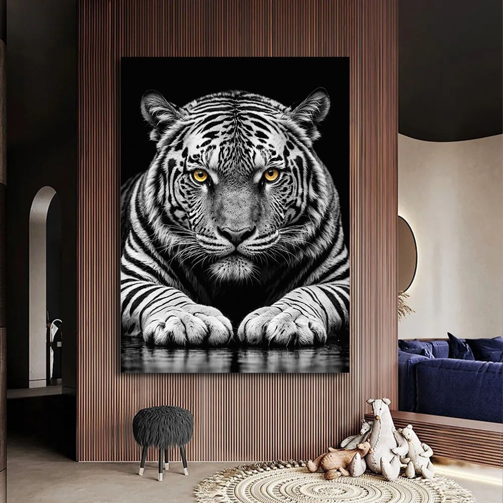 Картина Белый тигр, 30х40 см. #1