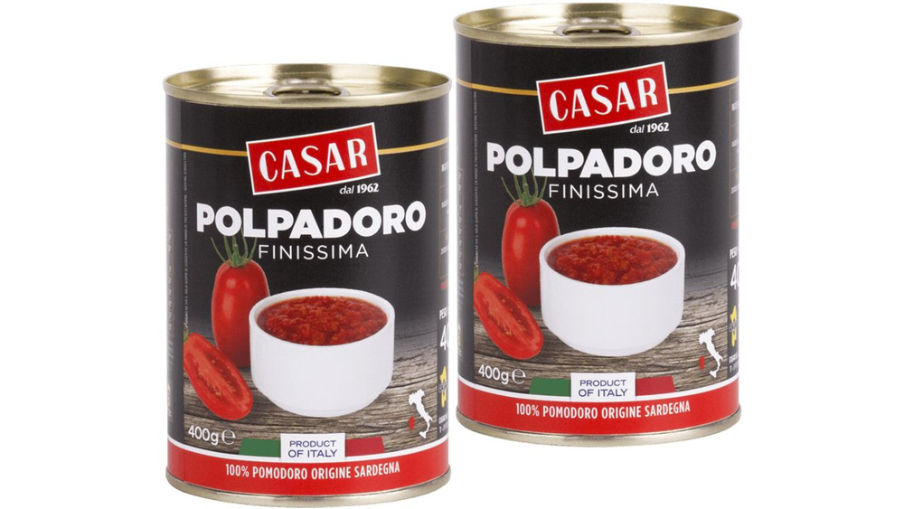 Помидоры CASAR протертые для пиццы 400г*2штуки - купить с доставкой по ...