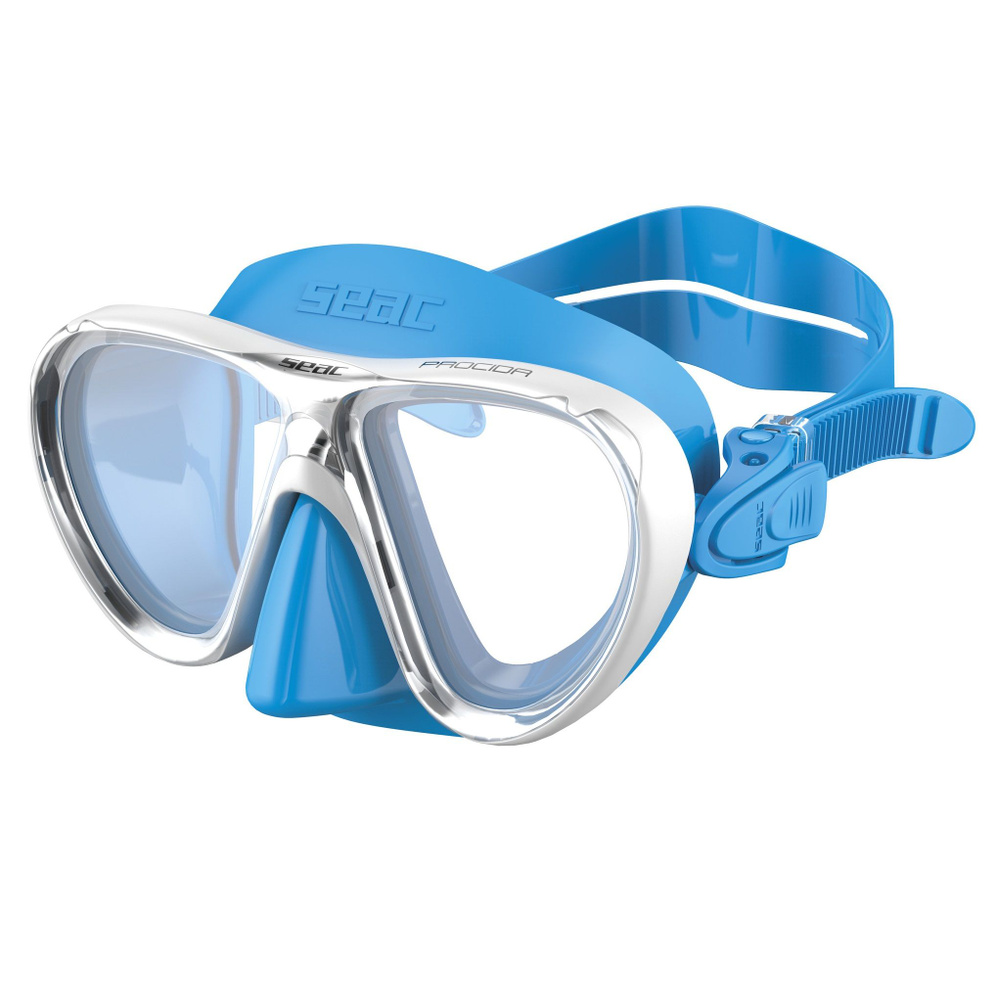 Маска для плавания SEAC SUB PROCIDA JUNIOR BLUE, детская, синяя рамка/прозрачный силикон  #1