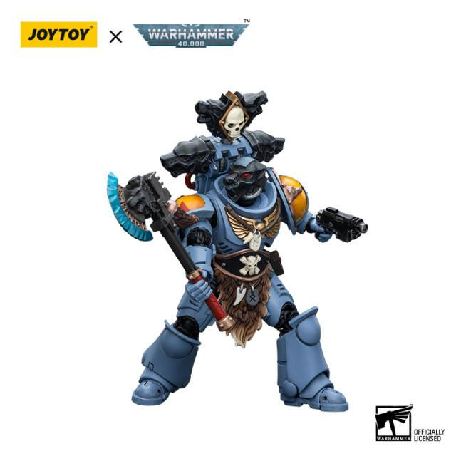 Фигурка JOYTOY Warhammer 40k 1:18 Space Wolves Claw Pack Brother Olaf #1