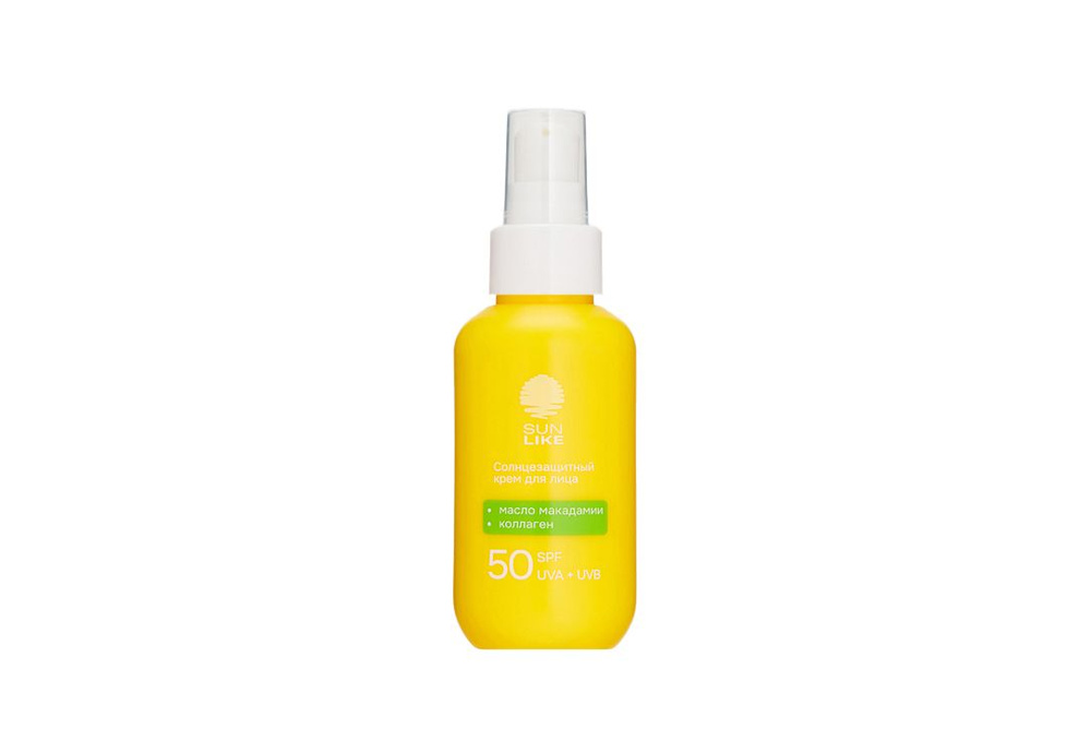 Солнцезащитный крем для лица SPF50 Sunlike Macadamia oil and collagen #1