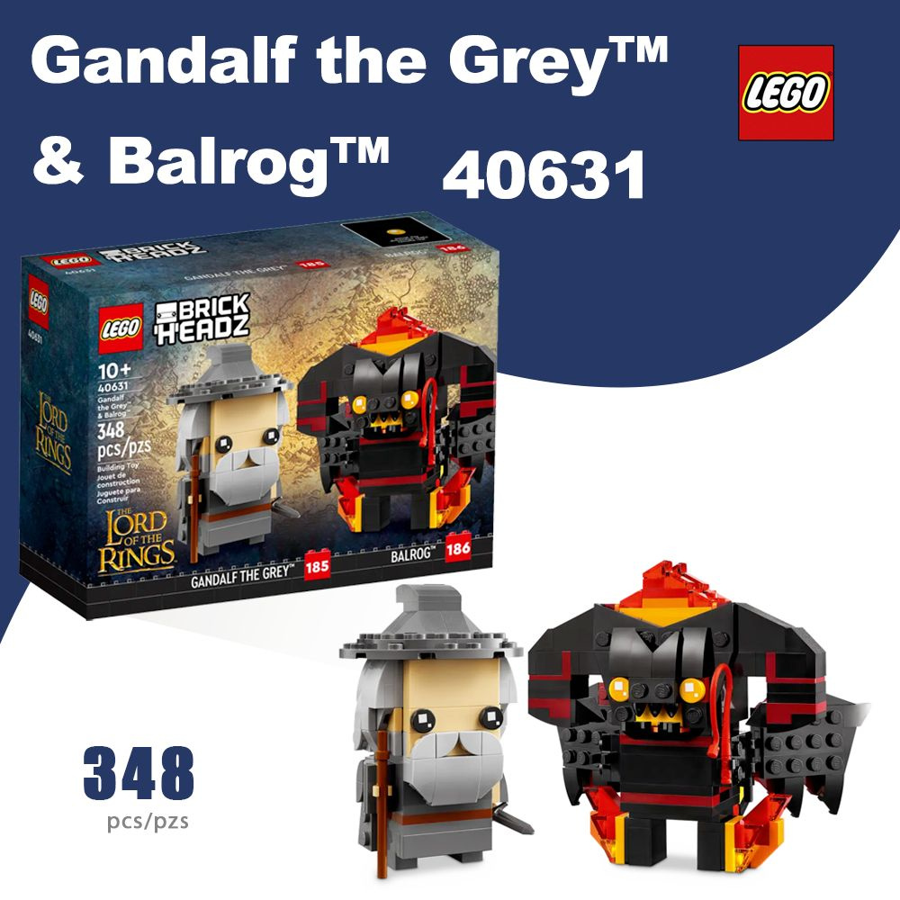 Конструктор LEGO, серии "BrickHeadz", 40631 Gandalf the Grey and Balrog #1