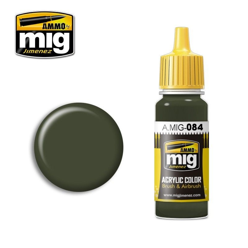 Краска акриловая Зеленая НАТО (NATO GREEN) (Ammo Mig) (17ml) #1