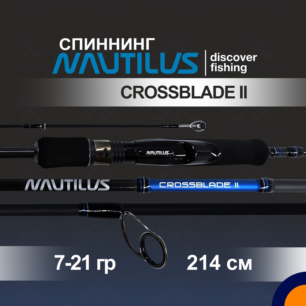 Спиннинг NAUTILUS CROSSBLADE II 7-21 гр. 2,14 м для рыбалки #1