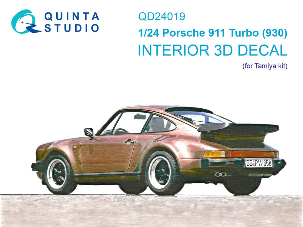 3D Декаль интерьера кабины Porsche 911 Turbo (930) (Tamiya) #1