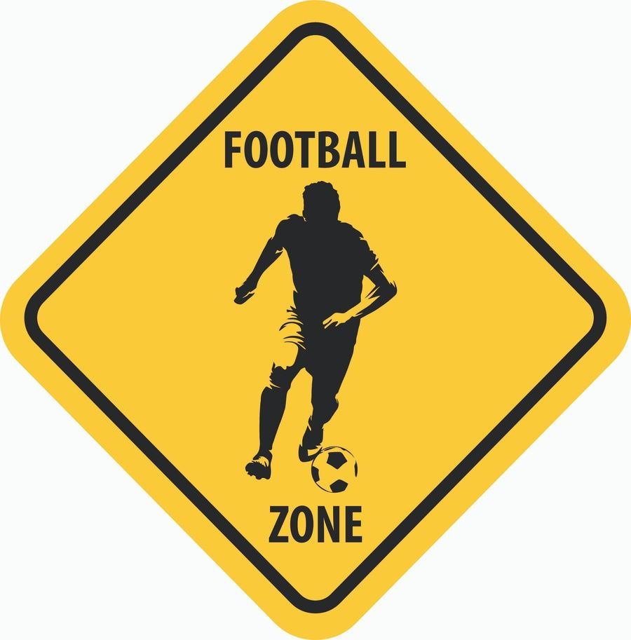 Знак "Football zone" (35х35 см, постер пластиковый) #1