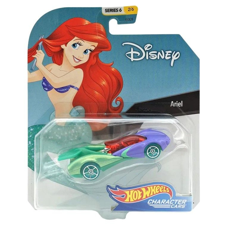 FYW01 Машинка металлическая игрушка Hot Wheels тематическая Disney коллекционная модель премиальная Ariel #1