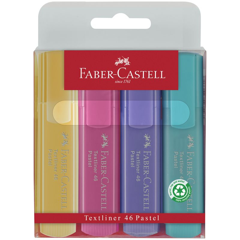 Набор текстовыделителей Faber-Castell "46 Pastel" 4шт 154610 #1