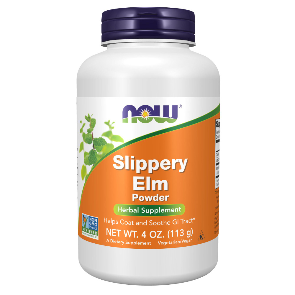 NOW Slippery Elm, Кора красного вяза, порошок 113 грамм #1