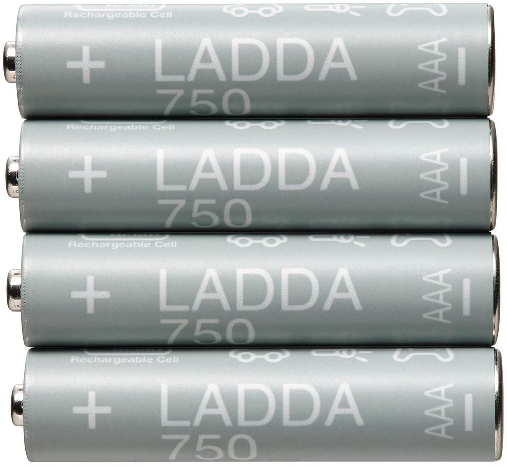 Аккумулятор 750 мА4 1.2 В ИКЕА ЛАДДА Ladda HRO3 ААА, В упаковке: 4 шт.  #1