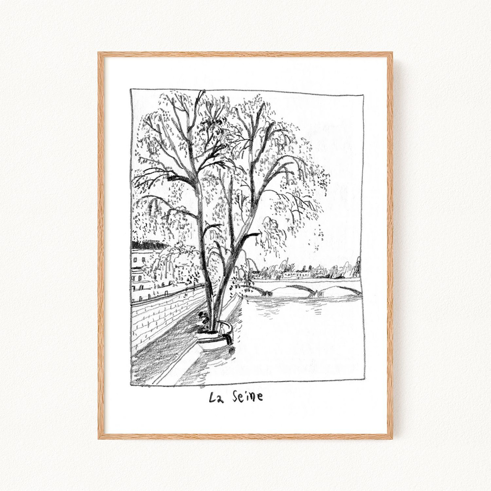 Постер "Sketch La Seine Tree", 60х90 см #1