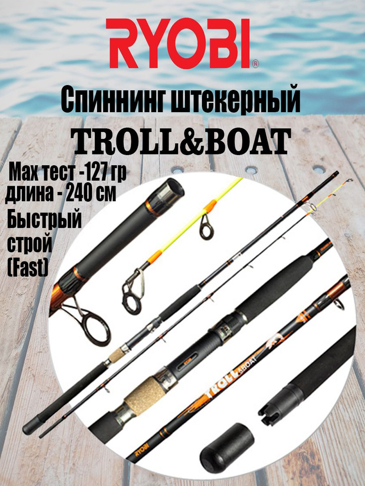 Спиннинг для рыбалки RYOBI TROLL&BOAT 2,40 #1