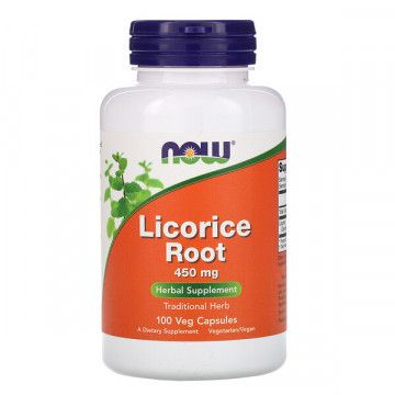 Licorice Root 450 мг (корень солодки) 100 капсул NOW Foods #1