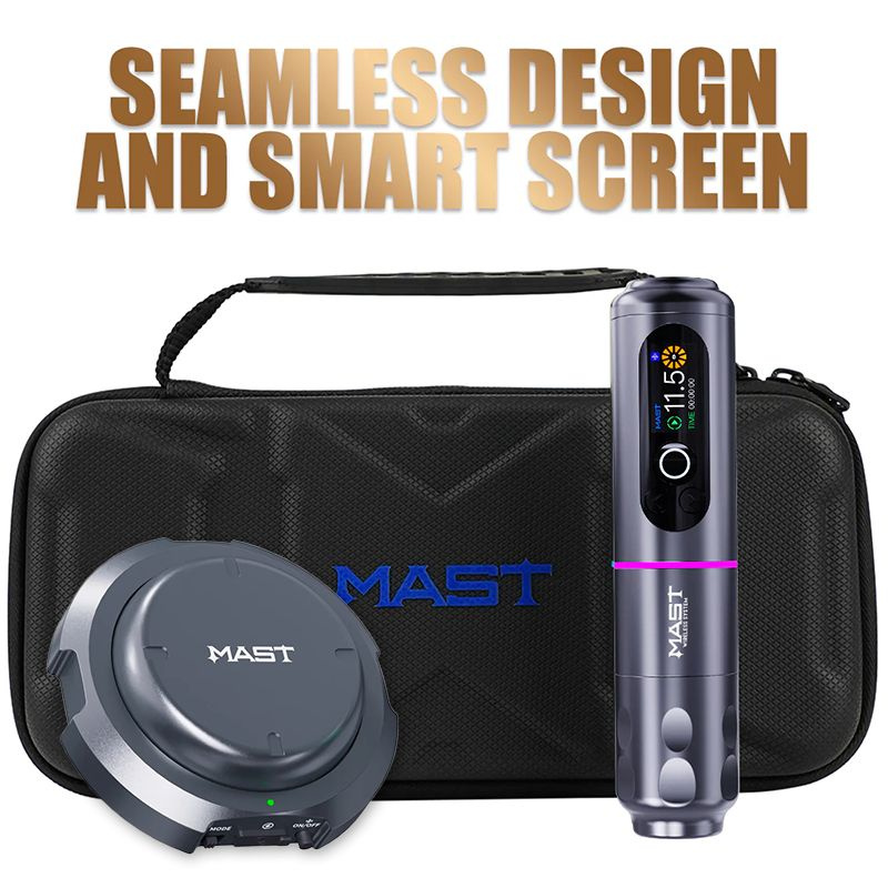 Беспроводная машинка для тату и татуажа с педалью MAST Archer 2 Max Bluetooth Grey  #1