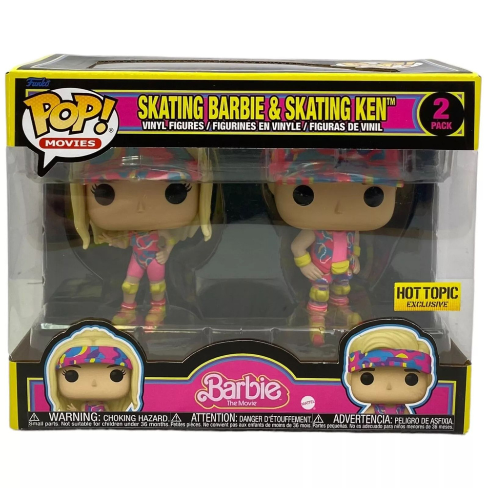 Фигурки Funko Pop! Skating Barbie and Skating Ken 2 pack (Стикер Hot Topic (Фанко Поп Барби и Кен на #1