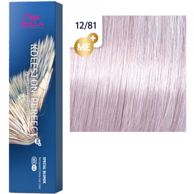 Wella professional Koleston Perfect крем-краска 12/81 ультраяркий блонд жемчужный пепельный - 60 мл  #1