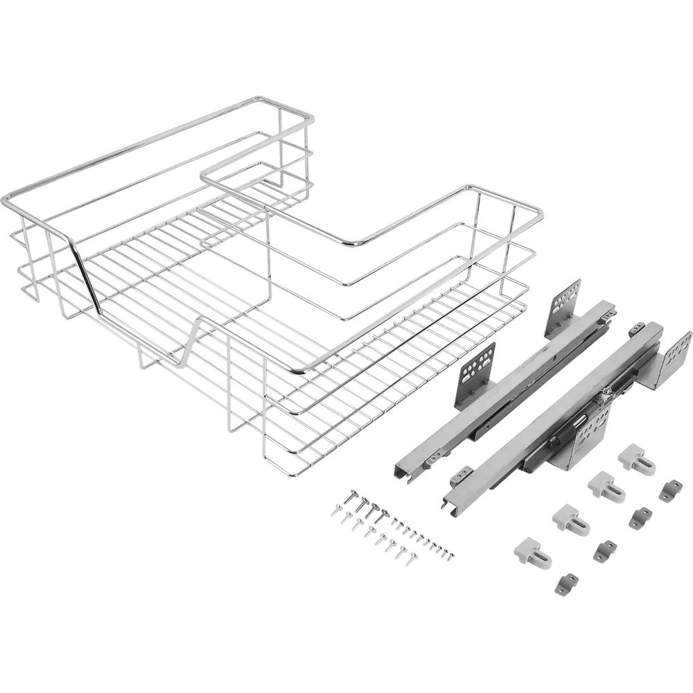 Выдвижная корзина с рамой, Сталь, размер 70х14х45 см, аксессуары и комплектующие  #1