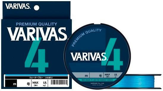 Плетёный шнур Varivas PEx4 #0.8/15lb 150m Water Blue #1