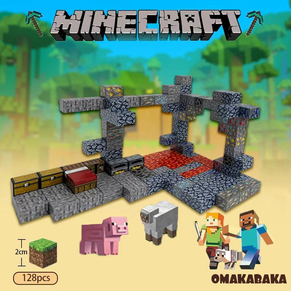 Магнитный Конструктор Майнкрафт набор детали фигурок Игрушка Minecraft My World ,Комплект из магнитных #1