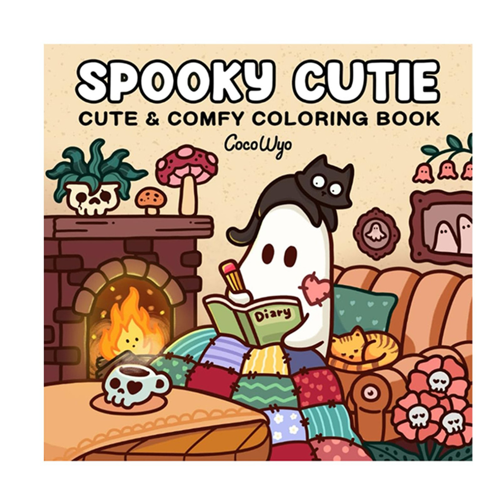 Раскраска антистресс для детей и взрослых "spooky cutie coloring book"  #1