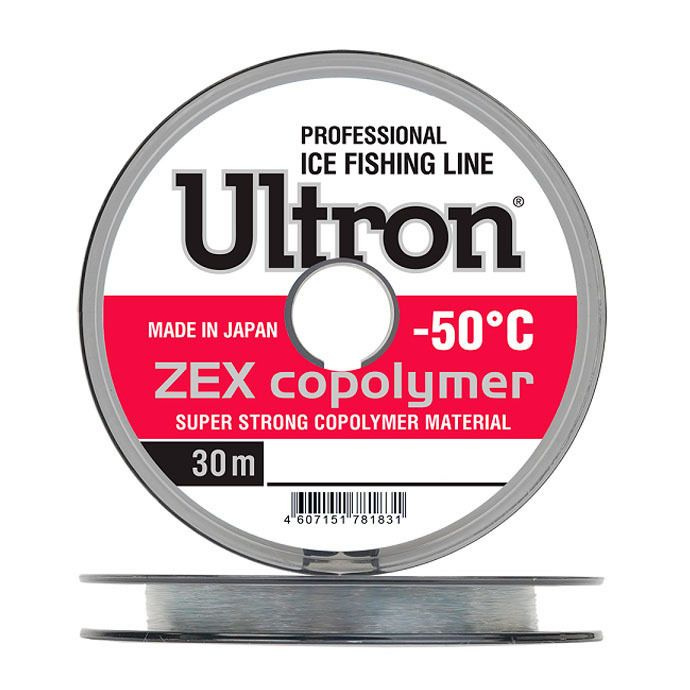 Леска ULTRON Zex Copolymer 0,18 мм., 4,0 кг, 30 м, прозрачная #1