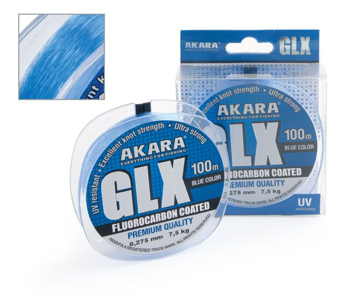 Леска Akara GLX Premium Blue 100 м 0,275 голубая #1